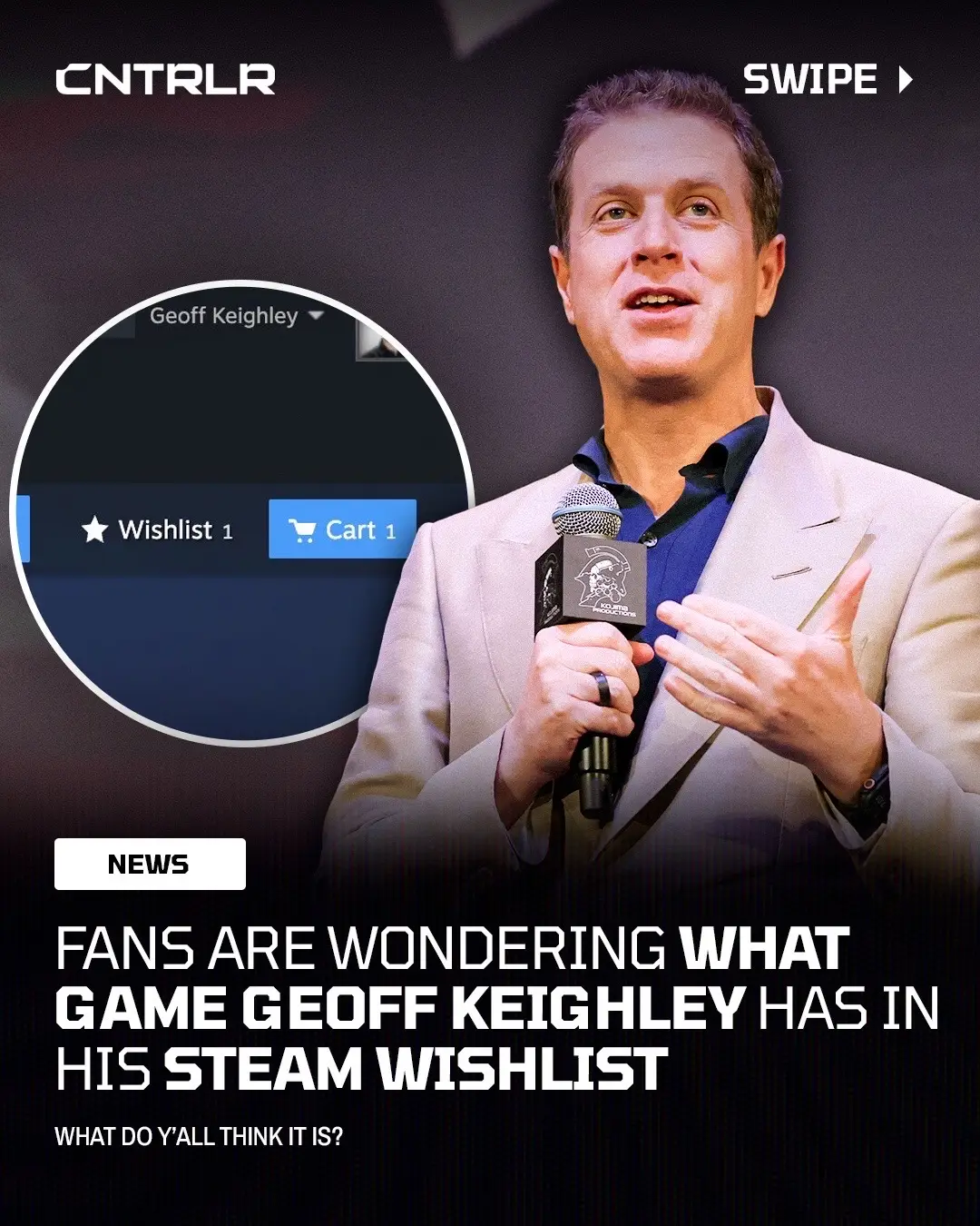 Fans are going crazy online trying to figure out what game Geoff Keighley has in his Steam wishlist / shopping cart‼️👀 Keighley, who is the host and a producer for the Game Awards and Summer Game Fest, announced that the Game Awards nominees have a Steam page, where users can find the games easily. Since he took a screenshot of his Steam page, fans noticed that there is exactly one item in both his wishlist and shopping cart. Some users are hoping that it is a Half-Life 3 tease, and with The Game Awards right around the corner, those same users are hoping an announcement could happen at the event 🤞 What do y’all think this mystery game is⁉️ #steam #geoffkeighley #gameawards