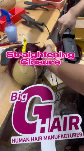 At BigGhair, we straighten closures carefully to keep the texture natural, soft, and silky 🥰🤩 #closure #frontal   #bonestraighthair                         #vietnamesehair #bigghairolivia 