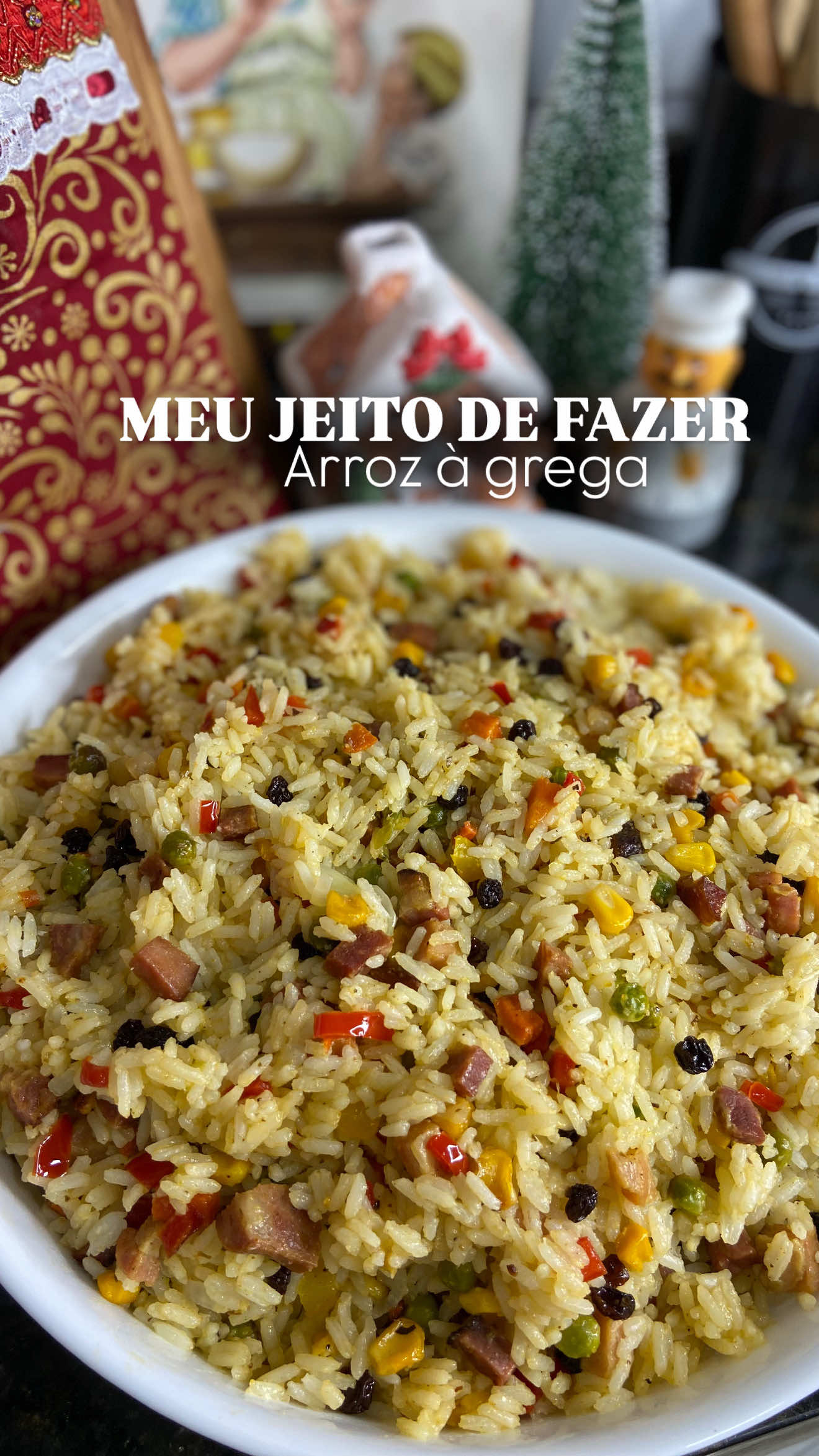 Eu u amo! Acho simples de fazer e muito gostoso! Gostaram? #receita #natal2025 #arrozagrega #receitanatalina 