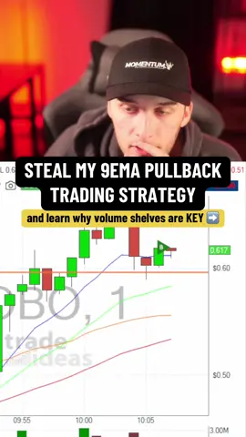 Steal my 9EMA pullback trading strategy - AND learn why volume shelves are KEY  #howtotrade #daytrading #tradingeducation #momentum 