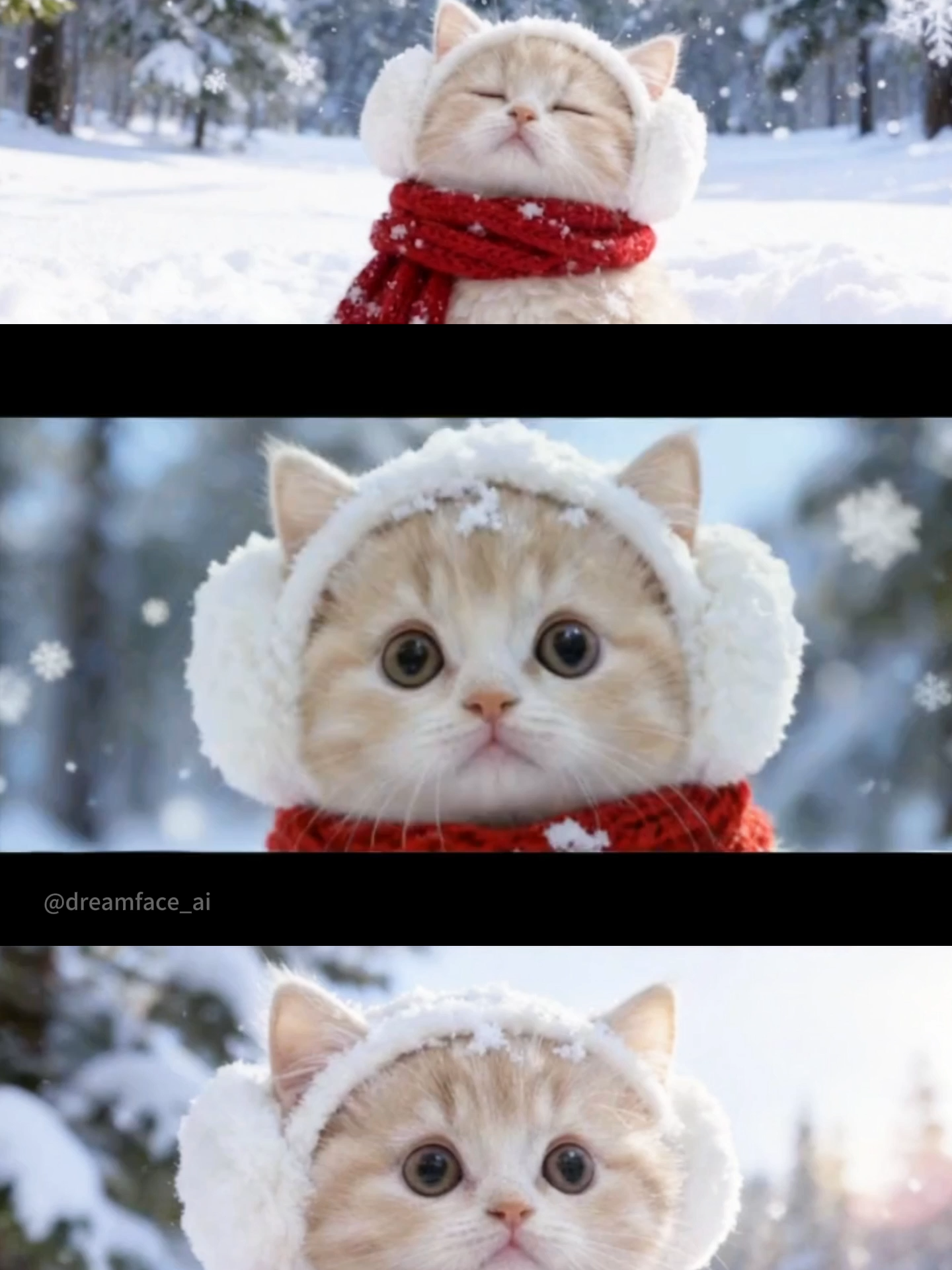 POV: A kitten in the snow says 