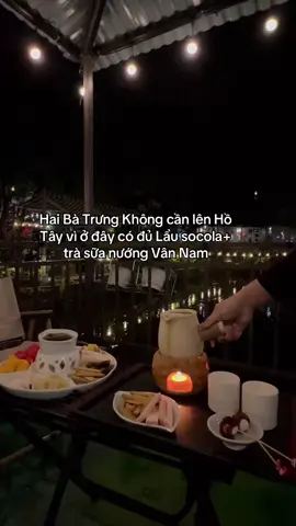 Người ta thì đu trend chocobomb, còn t thì lẩu chocolate + trà nữa nướng hẹ hẹ #ThienBinhGarden#Cafesanvuon #H2Ocoffee#tràsữa #chocobomb 