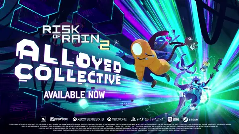 Alloyed Collective is out now on Steam, Xbox, and PlayStation! Featuring: 🧑‍🚀 2 New Survivors: Operator & Drifter 👾 6 New Enemies 🤖 7 New Drones 🛠️ 18 New Items 🌄 7 New Stages 👉 New Interactables 😈 2 New Teleporter Bosses 🧿 New Final Boss ➕ Secrets, surprises, & more! #riskofrain2 #riskofrain 