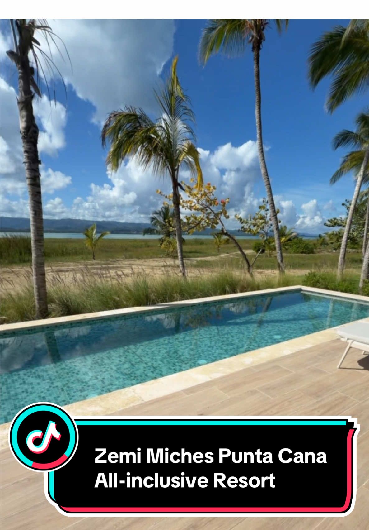 “If ‘ dream vacation’ was a bungalow… this would be it. “ This 2-bedroom bungalow wraps you in comfort from the moment you walk in—think spacious living areas, a dreamy soaking tub with garden views, and beautiful natural light pouring through floor-to-ceiling windows. (They are planning to have 20 bungalows, but only 2 will have 2 bedroom suites )…  Outside, you’ll find your own peaceful patio surrounded by palms, perfect for morning coffee or unwinding after a day in the sun. With two beautifully designed bedrooms, elevated finishes, and that indoor-outdoor flow everyone loves, this space feels like your own little slice of paradise. Perfect for a destination wedding, families, couples traveling together, or anyone who wants a little extra room to relax in style.. #zemimichesresort #bungalow #allinclusive #dominicanrepublic #marylinsunlovertravel 