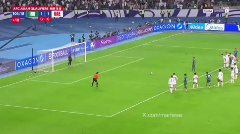 #- 🎥 اياب ملحق تصفيات كأس العالم لقارة آسيا |  العراق 2 × 1 الإمارات | هدف أمير العماري HD#greenscreen #fypシ゚ #رياضه_كرة_القدم 