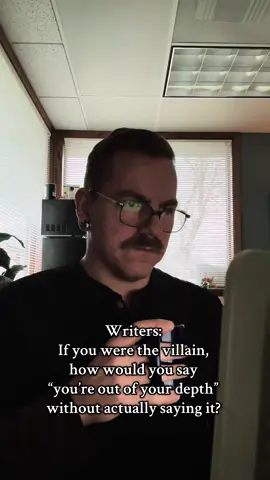 I’ll go first. “It’s quite entertaining. You thinking your reality—your life—is completely known, that you have all the answers figured out. Keep your empty threats. I make no apologies to a worm. You are a child, meddling with a god.”   #fyp #writertok #villain #writer #fantasy 