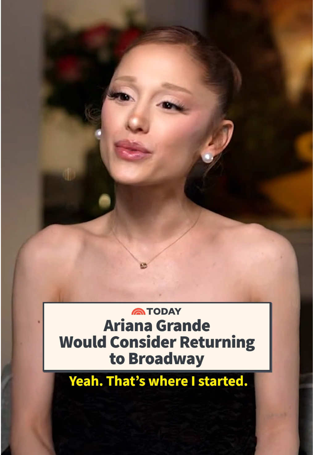 Ariana Grande is finding a balance between her acting and singing careers, and said she would return to Broadway if given the right opportunity. #TODAYShow #Wicked #WickedMovie #WickedForGood