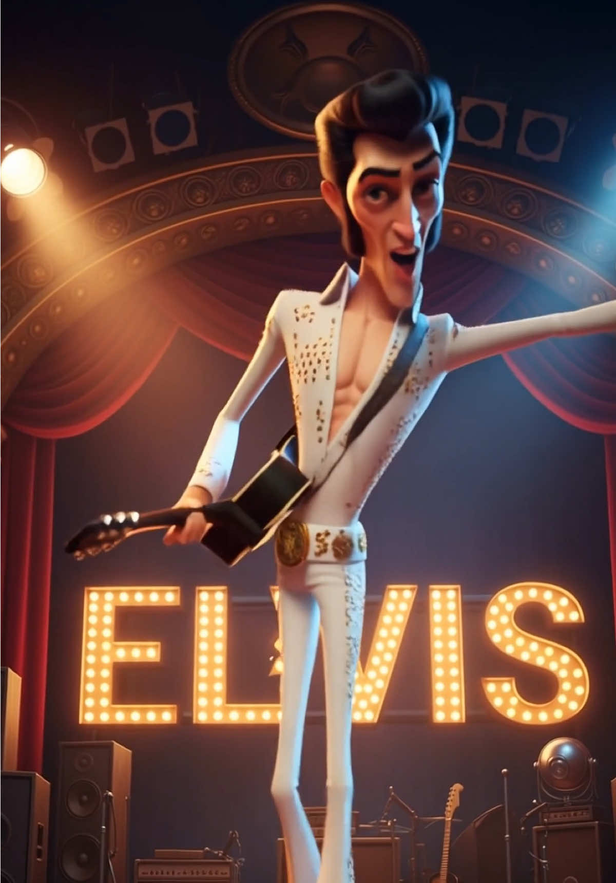 Elvis strikes with the devil in disguise made in @Hailuo AI (MiniMax) #elvispresley #aianimation #rocknroll #hailuoai #minimax 