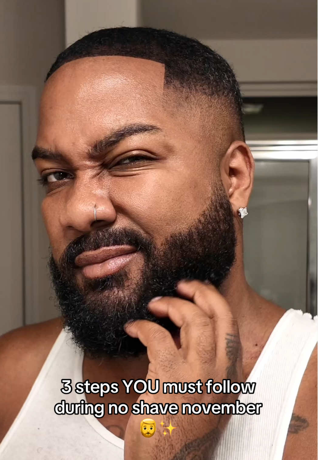 I came. I saw. I did not shave. 😉🧔‍♂️ ✨ @Bevel Beard Conditioner ✨ @Blind Barber Beard & Face Replenishment Oil ✨ Diane Oak Wood 100% Boar Styling Brush  #UltaBeauty #noshavenovember #beard #haircare #beardcare 🎥: @Ricardo Ron 