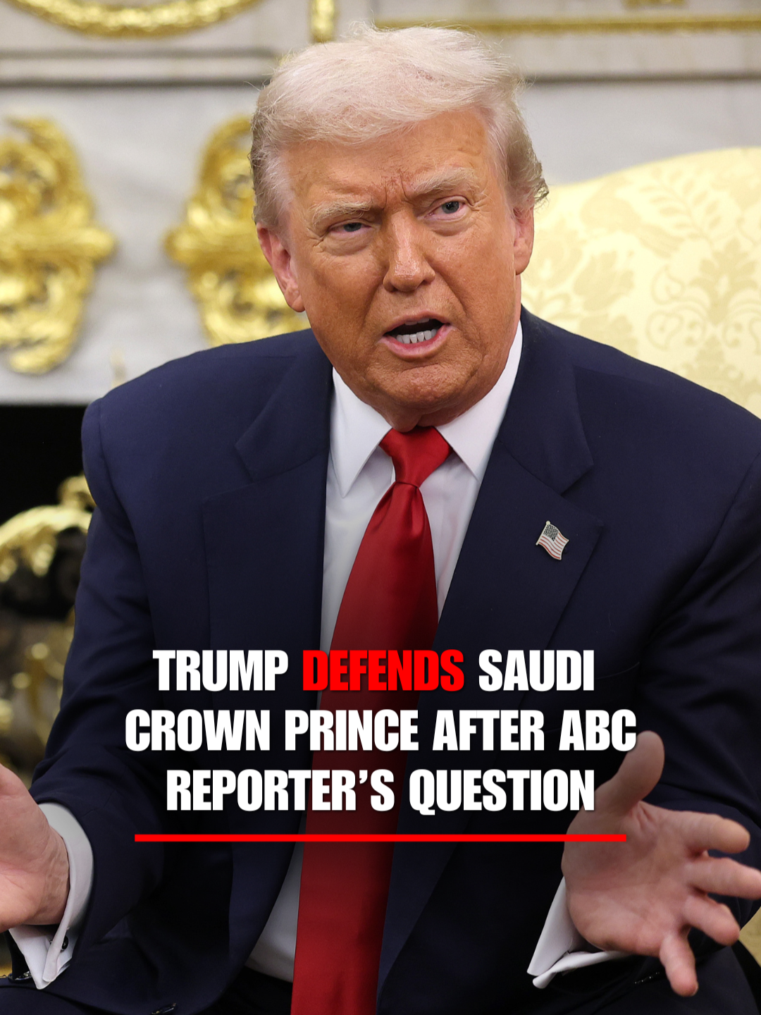 WATCH: President Trump pushes back after an ABC reporter presses him on family business ties and outrage from 9/11 families: TRUMP: “As far as this gentleman is concerned, he’s done a phenomenal job. You’re mentioning somebody that was extremely controversial… You don’t have to embarrass our guest by asking a question like that.” SAUDI CROWN PRINCE: “I feel painful about… the families of 9/11 in America. We have to focus on reality. Reality based on CIA documents and based on what documents that Osama bin Laden, he used Saudi people and that event for one main purpose, is to destroy this relation, to destroy the American-Saudi relation.”
