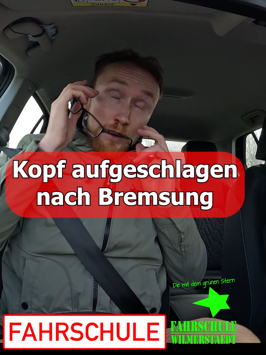 POV Fahrschüler bremst stark #fahrschule #führerschein #unfall #crash #wahrenholz 