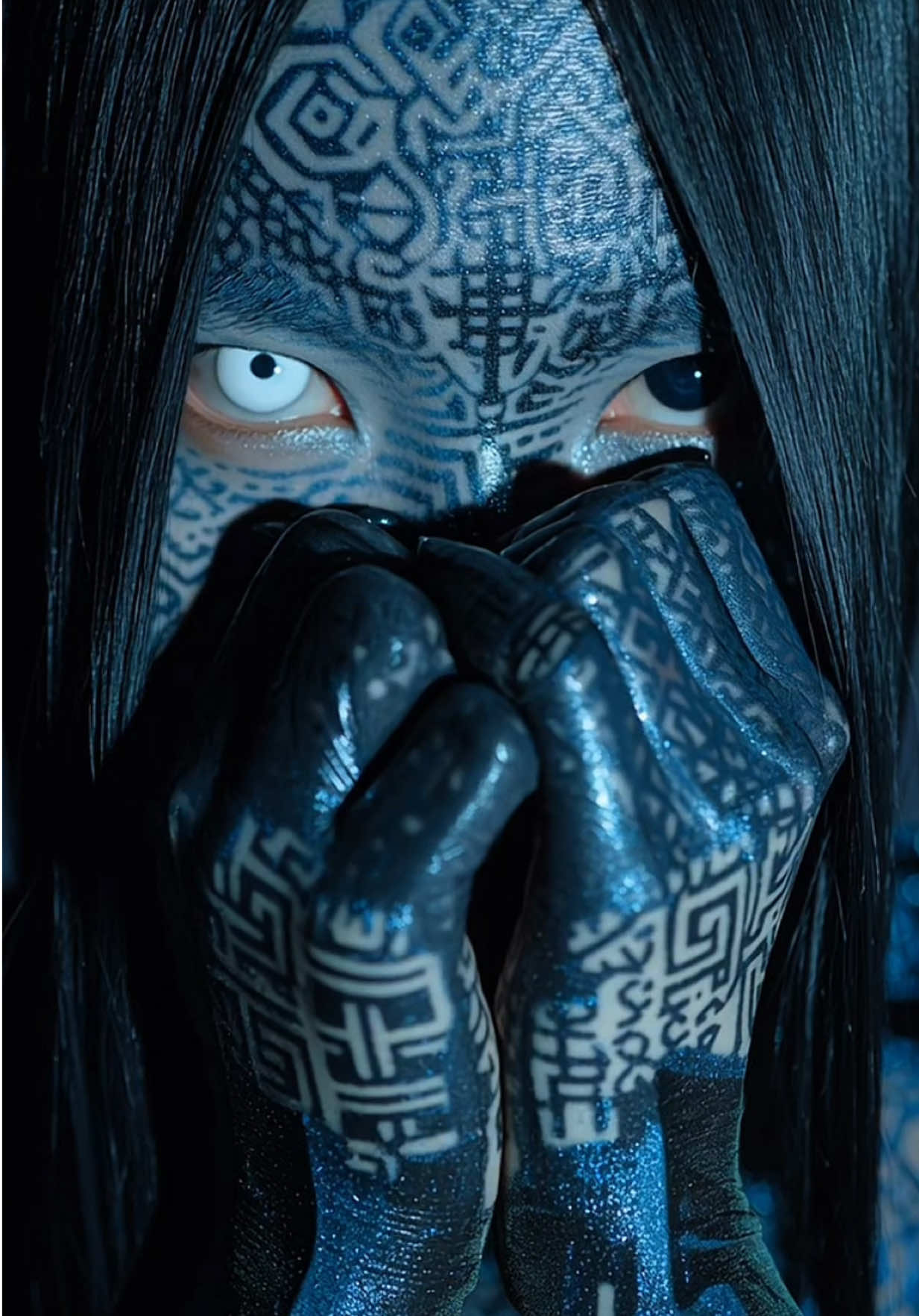 Happy place  . . #tattoo #aigenerated #creepycore #makeupinspo #alternativefashion 