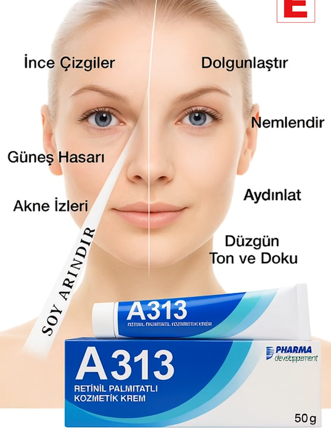 Orijinal A313 eczanelerde satılıyor.✨ Tarihi geçmiş ve sahte ürünlerden sakınınız! Ünlülerin  ışıltısının sırrı A313, gece boyunca cildi yenileyen Fransız retinoid kremi! #A313 #A313Krem #retinoid #retinilpalmitat #Retinol #RetinolRoutine #CiltBakımı #SkincareTurkey #GlowUp #CiltYenileme #SkincareSecrets #FransızBakımı #ÜnlüSırrı #EczanedenAl #OriginalProduct #GlowingSkin #BeforeAfterSkincare #TikTokBeauty #DermatologÖnerisi #Ecz. #Ecz #Eczane #eczacı #eczanem