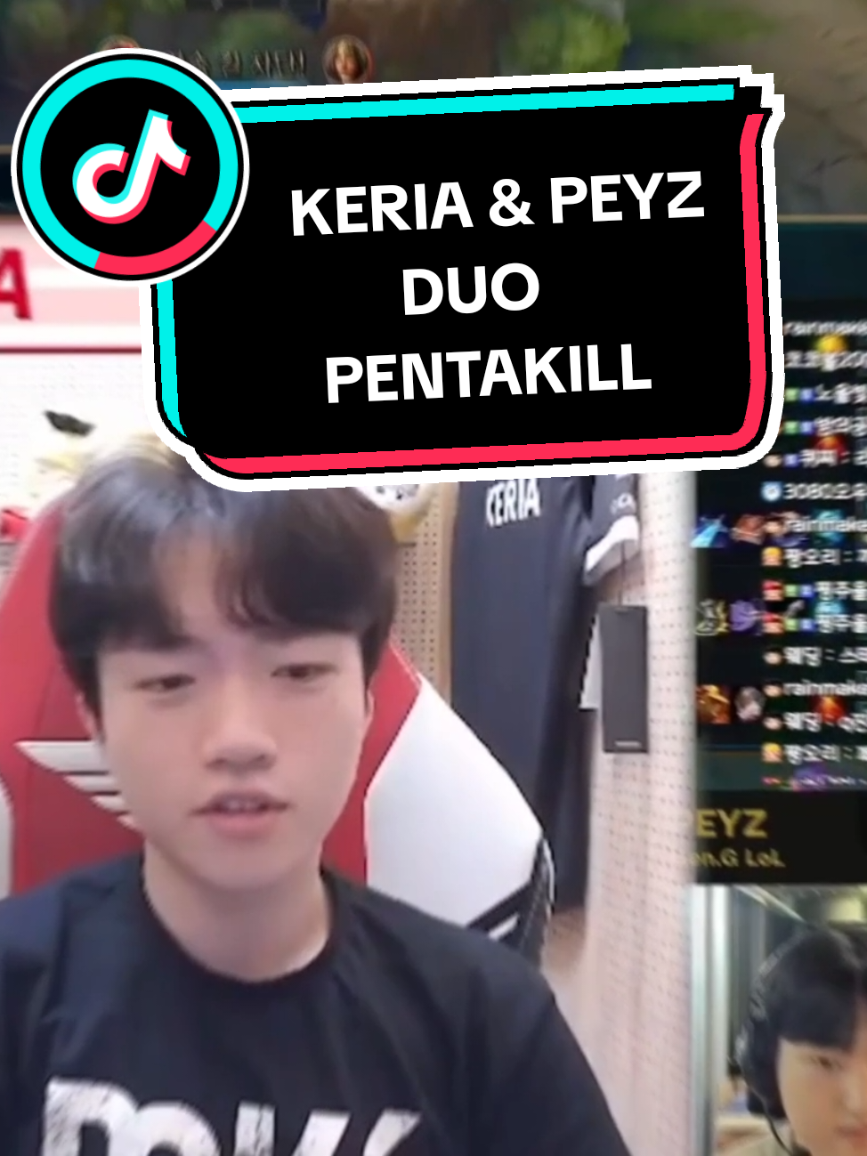 Keria and Peyz duo Pyke and Kai'Sa... 👀 For those curious, Keria is having fun waiting for Peyz to get a pentakill, and Peyz manages to get one. ❤️😌 #T1 #Keria #Peyz 