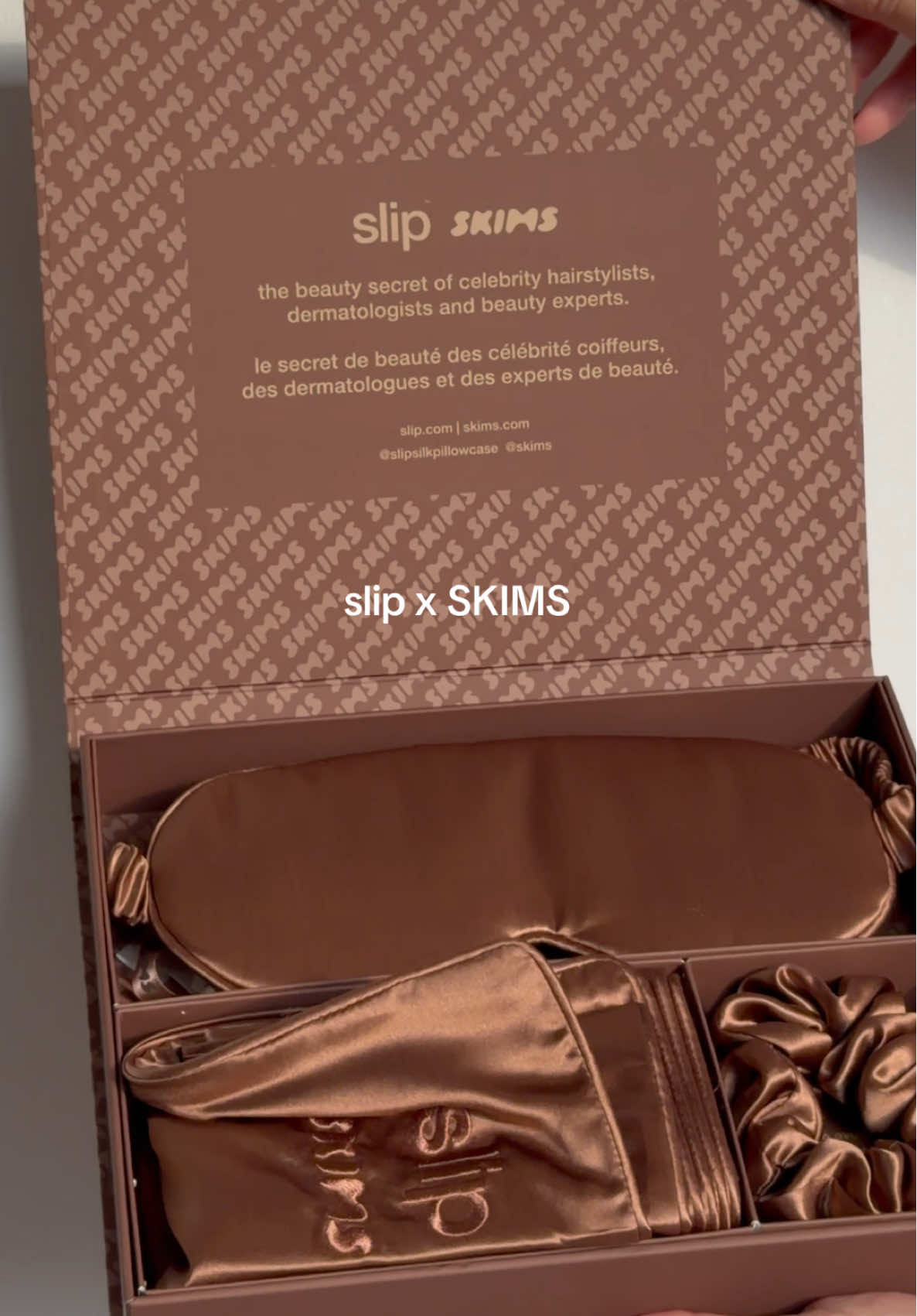 slip x SKIMS - now available. @Slip Silk Pillowcase 
