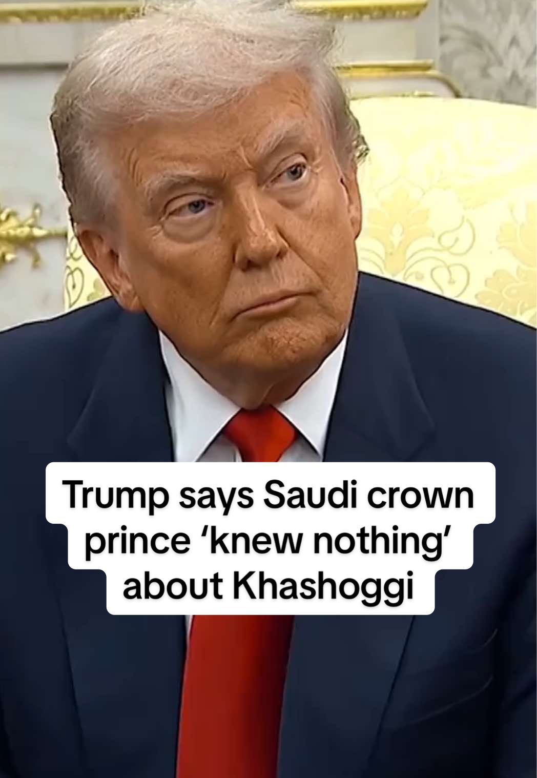 U.S. President Donald Trump fiercely defended Mohammed bin Salman at the White House, insisting the Saudi crown prince did not know about the 2018 killing of Washington Post journalist Jamal Khashoggi by Saudi agents. An assessment by U.S. intelligence agencies concluded that bin Salman approved the capture or killing of Khashoggi at the Saudi consulate in Istanbul. The crown prince denied ordering the operation but acknowledged responsibility as the kingdom's de facto ruler. #khashoggi #mbs #trump #saudi #mohammedbinsalman