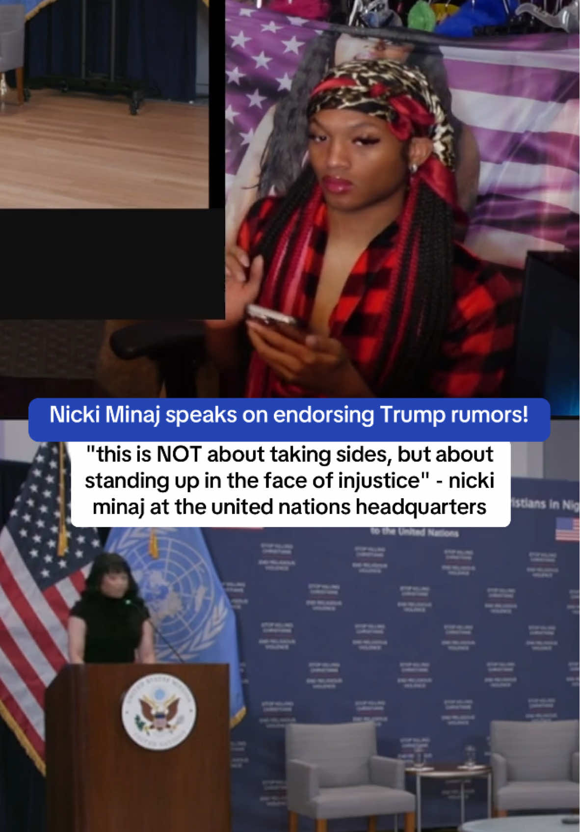 She cleared her set ! #nickiminaj #trump #barbz #fy 
