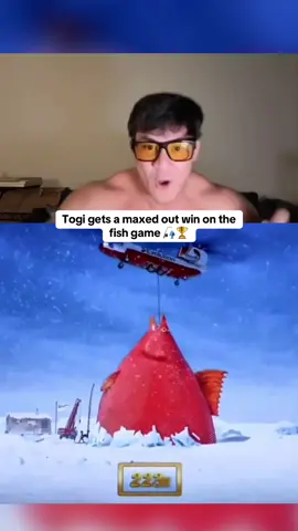Togi gets a maxed out win on the fish game 🎣🏆 #kickstreaming 