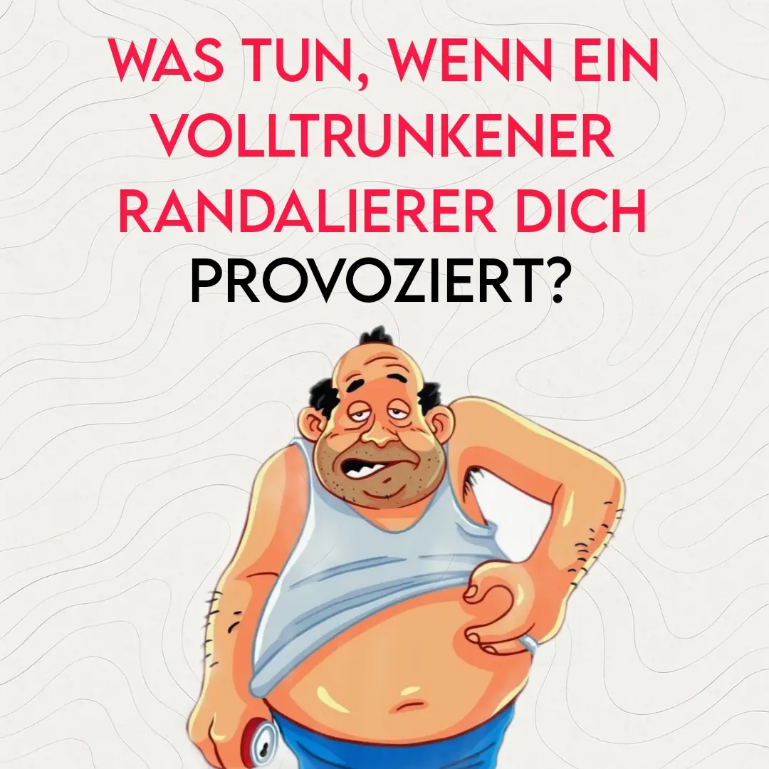 Ein Betrunkener ist unberechenbar. Deine Aufgabe: Ruhe behalten, Abstand halten, eskalationsfrei rauskommen. Kontrolle schlägt Chaos – immer. #Selbstverteidigung #Deeskalation #Sicherheit #deinetopfunf #deutsch 