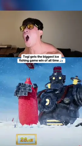 Togi gets the biggest ice fishing game win of all time 🎣 #kickstreaming #togi 