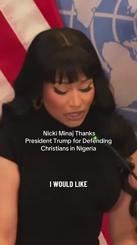 Nicki Minaj speaks at the UN on President Trump’s leadership on defending freedom of religion in Nigeria 🔥