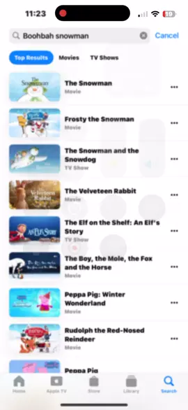 I Can't Find Boohbah Snowman On Apple TV