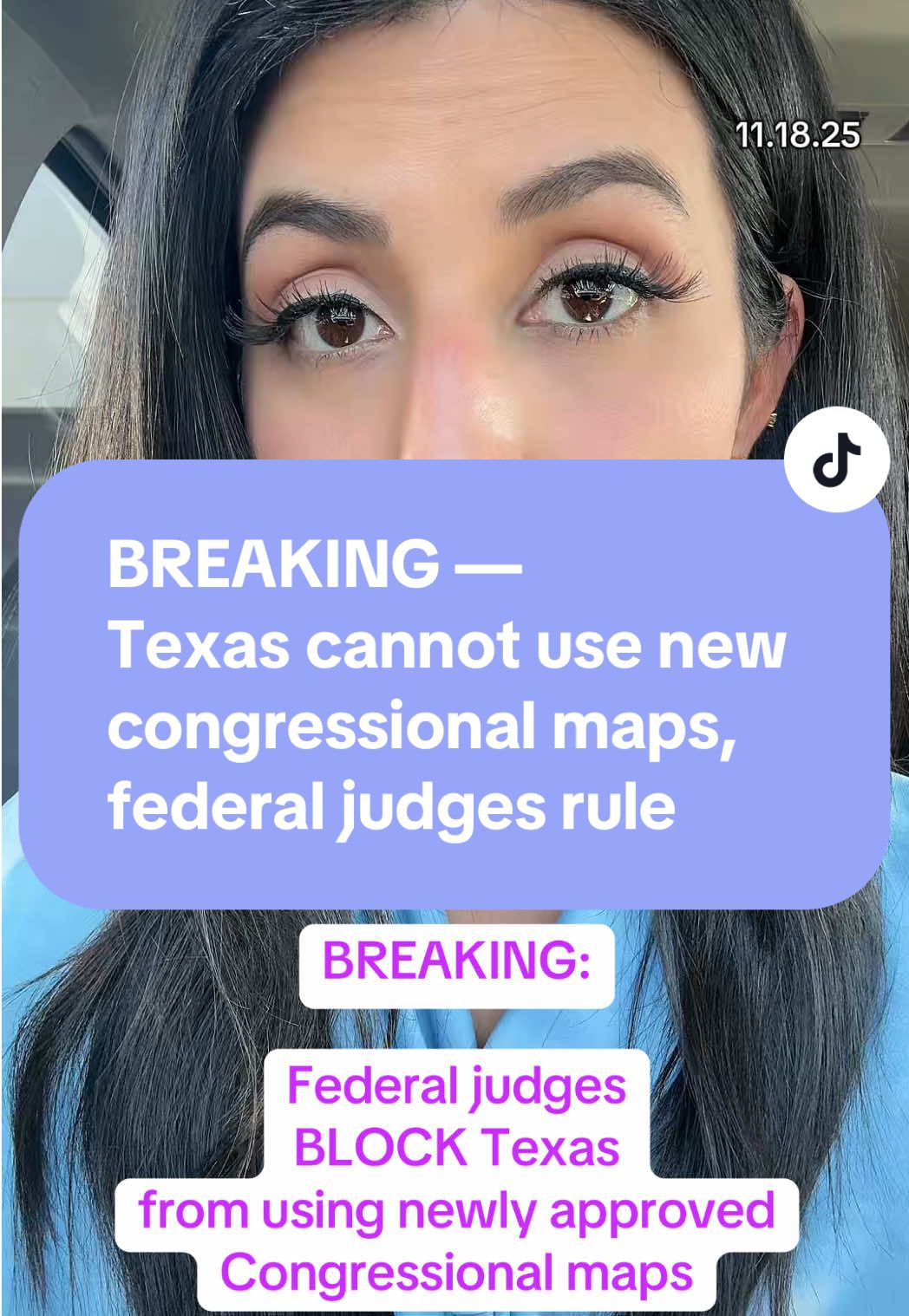 BREAKING — federal judges rule Texas cannot use newly approved congressional maps that would have granted the U.S. House five more Republican seats. Did you expect this? #fyp #texas #congressionalmaps #politicstiktok #news 