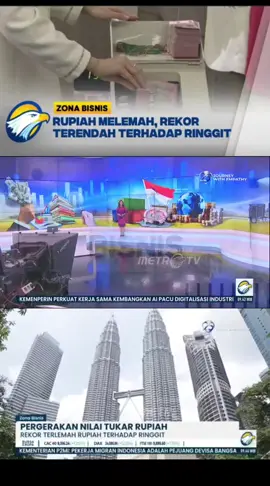 **MetroTV, Rupiah kembali dibuka melemah terhadap dolar Amerika Serikat. Nilai tukar rupiah juga mencatatkan rekor terendah terhadap mata uang tetangga, ringgit Malaysia. Rupiah dibuka melemah 0,05 persen dari perdagangan kemarin atau berada di level Rp16.702 per dolar AS. Pergerakan nilai tukar rupiah dalam sepekan terakhir menunjukkan tren pelemahan. Tekanan terhadap rupiah terjadi di tengah kebijakan pemangkasan suku bunga dan meningkatnya risiko fiskal nasional. Meski demikian, ruang penguatan rupiah masih terbuka akibat pelemahan dolar AS. Kemarin, dollar index melemah 0,13 persen menjadi 99,464. Laju dolar AS kian terbebani dengan rilis data ketenagakerjaan terbaru. ADP melaporkan, rata-rata perusahaan di AS melakukan PHK terhadap 11.250 orang per minggu selama Oktober. Data ini menjadi penting karena belum ada rilis resmi dari pemerintah akibat shutdown yang masih berlangsung. Sementara itu, nilai tukar rupiah mencatatkan rekor terlemah terhadap ringgit Malaysia. Rupiah dibuka melemah 0,37 persen terhadap ringgit Malaysia pada perdagangan pagi ini atau berada di level Rp4.049 per ringgit. Level ini sekaligus menjadi titik terendah rupiah setidaknya sejak 2007. Secara year to date, rupiah sudah melemah 11,67 persen terhadap ringgit Malaysia. Pada awal 2025, kurs rupiah terhadap ringgit masih berada di kisaran Rp3.591 per MYR. Seiring waktu, tekanan dari faktor eksternal serta perbedaan fundamental ekonomi semakin mendorong pelemahan rupiah. Di sisi lain, penguatan ringgit Malaysia menjadi salah satu faktor eksternal yang turut menekan posisi rupiah. Ringgit tercatat berada di dekat level tertingginya dalam satu tahun terakhir terhadap dolar AS, didorong ekspektasi bahwa Bank Negara Malaysia akan mempertahankan suku bunga kebijakan serta meningkatnya optimisme atas prospek pertumbuhan ekonomi. Ekspektasi pasar terhadap kebijakan moneter yang stabil, masuknya arus dana asing ke surat utang pemerintah, serta fundamental makro yang solid membuat ringgit mendapat angin segar. #RupiahMelemah ​ #NilaiTukar ​ #RinggitMalaysia ​ #EkonomiIndonesia ​ #BI ​ ​ ​ ------------
