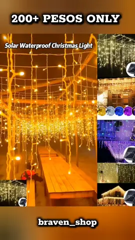Solar Christmas Lights Waterproof  #christmaslights #waterproof #solar #budgetfriendly #BudolFinds 