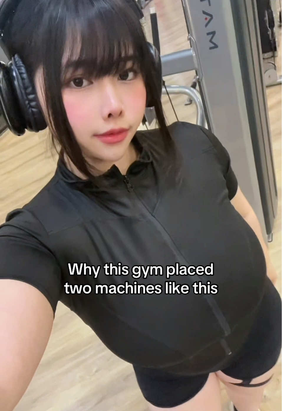 I thought I can walk through easily…🥹🤏🏻 | #gym #gymgirl #chubbygirl #asiangirl #fyp