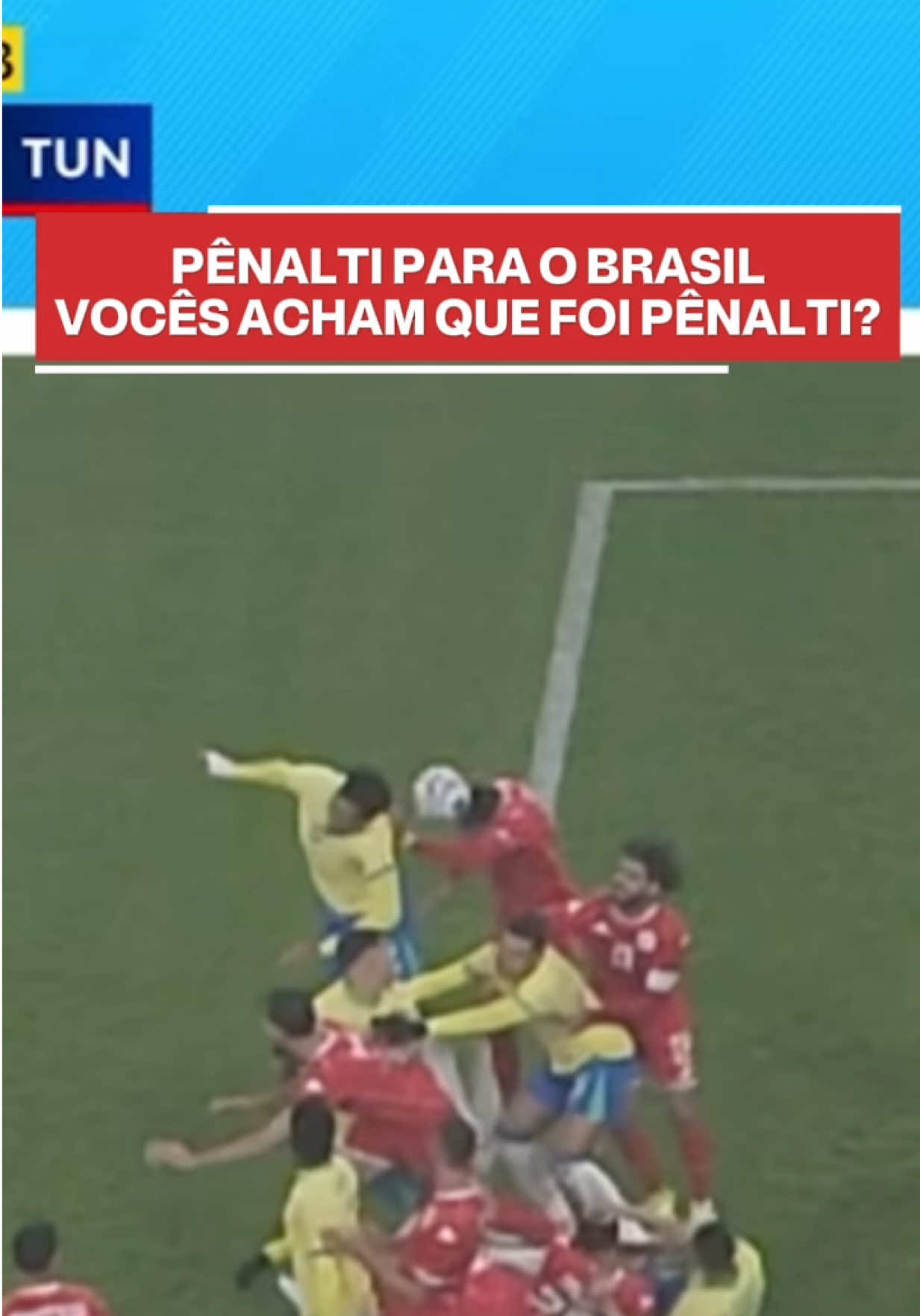 Pênalti para o Brasil entre Brasil e Tunísia #penalti #estevao #brasil