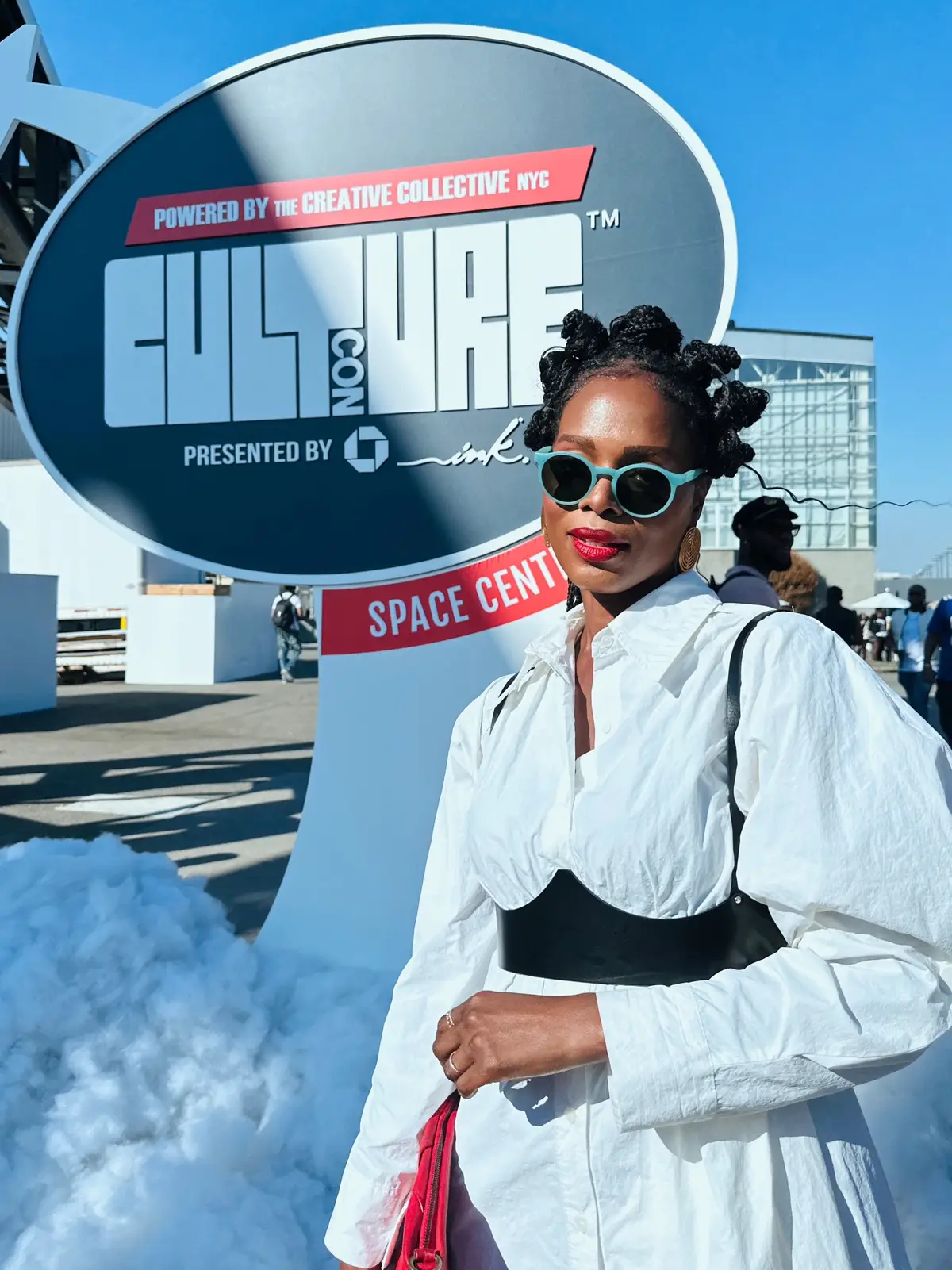 And another one! 🔥  This is what I wore to Culture Con day 2. The theme was ‘TAKE SPACE’ 💫 So you know I had to feature a few more favorite indie designers.  Independent designer from Wolf & Badger: ➕Haute Cuir Leather Underbust Harness 🇷🇴 Styled with: • Storets Dress • Prana Shorts  • Deux Mains Handbag 🇭🇹 • Panafrica Sneakers  • Waterhaul Sunglasses 📍 Brooklyn, NY PS: Use my code CONSCIOUSNCHIC10 for 10% off your order at wolfandbadger.com. PPS: I’ll be using that quote for all my future posts too because… life!  #culturecon #ootdinspo #fashioninspiration #sustainablefashion #fashiontok 