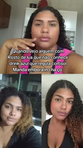 Cortisol Regulado Cara de lua inchada vai embora com drink azul 🩵 #cortisolalto #fypp #womanshealth 