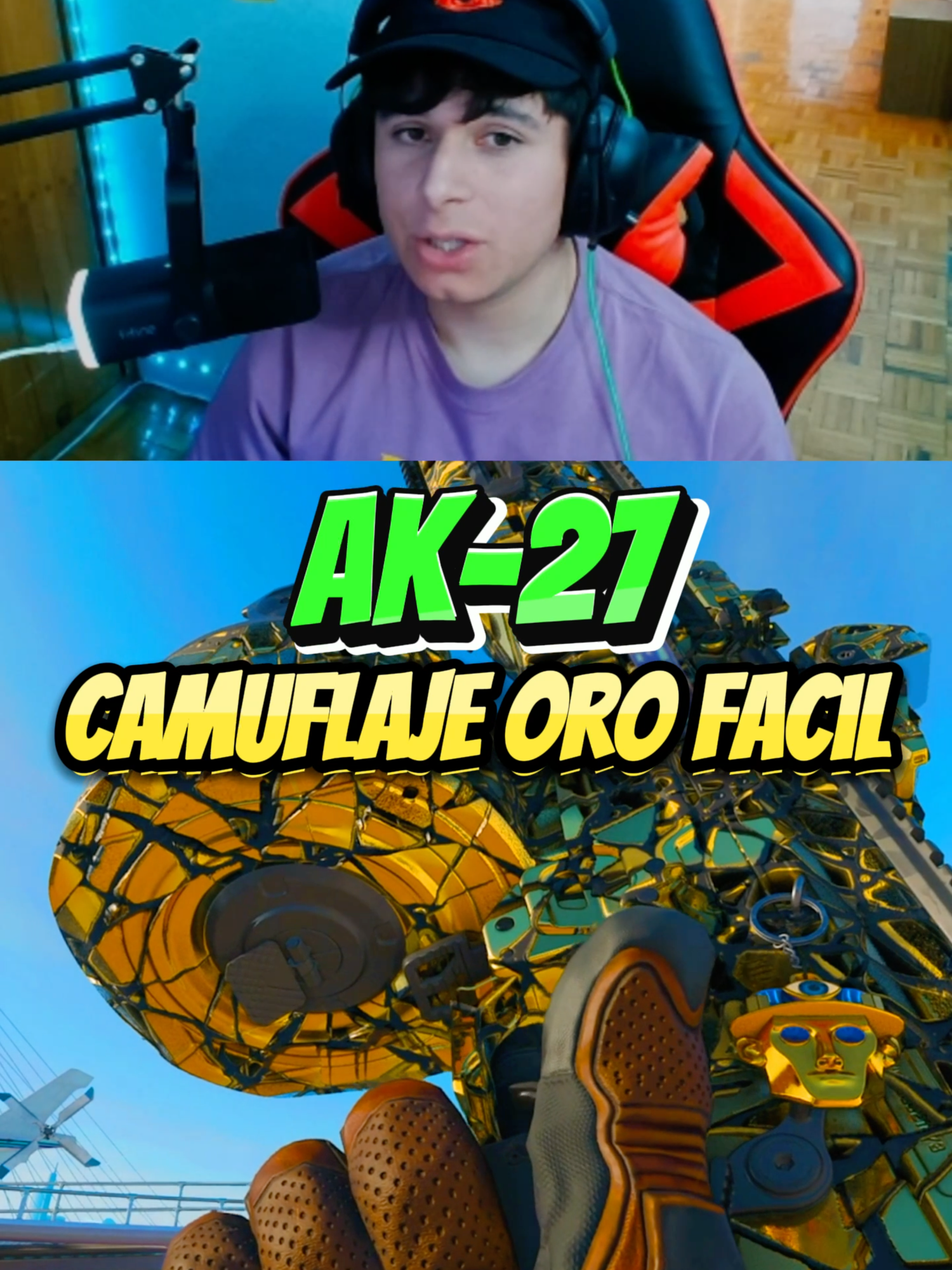 CÓMO CONSEGUIR el CAMUFLAJE ORO en el AK-27 de BLACK OPS 7! Guía COMPLETA de DESAFÍOS  Te explico cómo completar TODOS los desafíos: tiros a la cabeza, bajas con lanzador, desde la cadera, 2 bajas sin recargar 10 veces y racha de 3 bajas. #blackops7 #bo7 #warzone #cod #oro #ps5 #ps4 #xbox #camuflajes #ak27 #meta