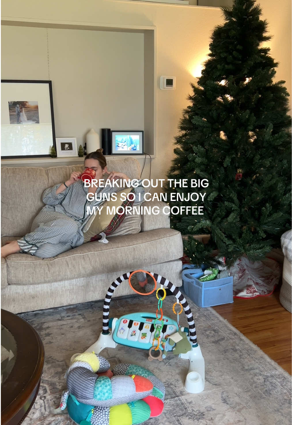 Brb while I sit and listen to this bop @hunter 🤍 inspo bc I DIEDD #momhumor #purplemonkey #momtok #babyhumor #momlife 