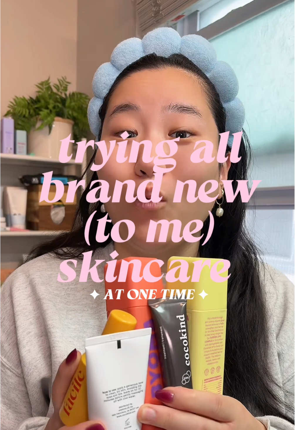 hi skincare police pls don’t come for me 🤭 I just really wanted to try all of this and realized it was diverse enough to be a full routine 🧖‍♀️ thoughts? rice cleanser and milky toner from @byoma  sea kale clay mask and retinol from @cocokind  serum and moisturizer from @Facile Skin (tysm!!!) mist @COSRX Official @COSRX US  #skincare #dontcancelme #newfinds #routine #justgirlythings 