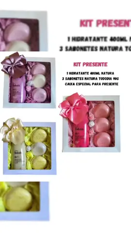 Dê uma olhada em Kit Presente Feminino- Hidratante Corporal 400ml + 3 Sabonetes em Barra Natura TodoDia e Caixa Especial por R$75,99 - R$84,99. Compre na Shopee agora! https://s.shopee.com.br/3fvxzvn2Ej link comentários 🤩 🤩 
