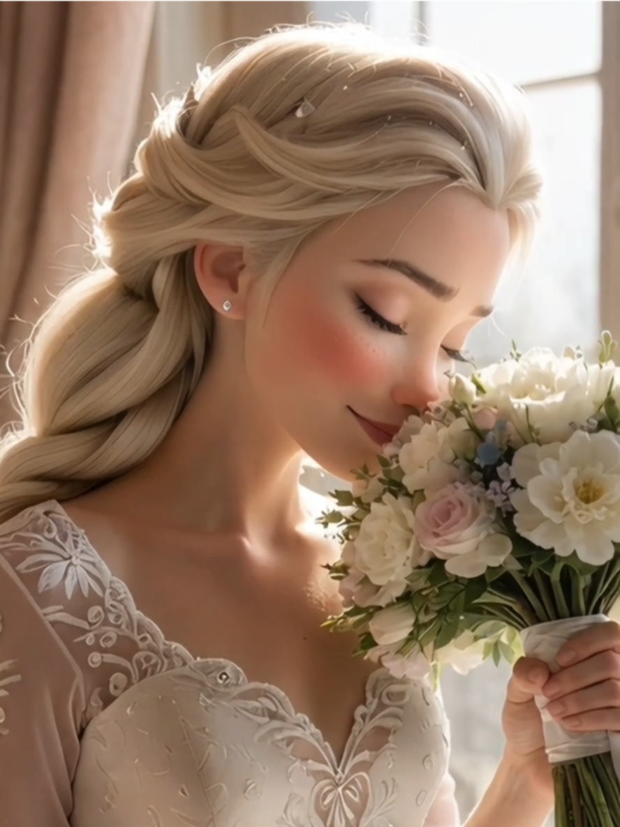 Elsa dreaming of the love of her life ❤️ #disneyprincess #aigirl #elsa #aibeauty #princess 