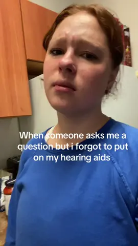 Did I forget or did I didn’t want to put them on?? #hearingloss #funny #thebiggestbeefsteak #silly #relatable 