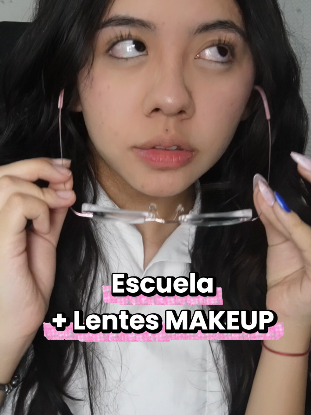 Maquillaje natural para la escuela SI USAS LENTES 👓🩷 #makeup #maquillajenatural #tutorialdemaquillaje #maquillajeparaprincipiantes #maquillajeescuela 