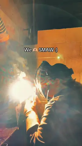 Practicing burning rods, I’m learning so don’t come at me unless it’s with some advice😁 #smaw #welder #college #fyp #stickwelding 