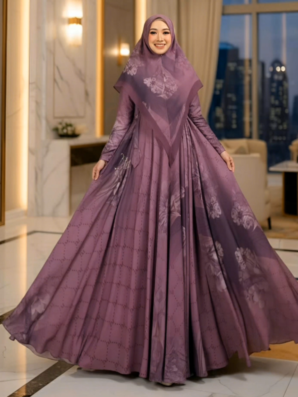 D'MECCA SYARI DHANEESA SERIES Gamis Ceruty Printing Premium Jersey Impor Set Khimar #gamiskekinian #ootdhijab #belanjaditiktok #fashionmuslimah #bajuwanita 