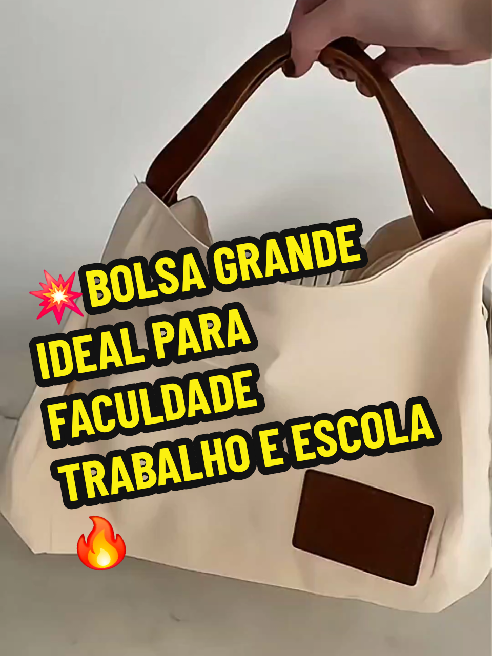 Bolsa grande da shopee Bolsa feminina de lona de grande capacidade para estudantes Bolsa crossbodyA bolsa tem um tamanho grande e é feita de lona, ideal para estudantes. Ela é espaçosa e pode acomodar cadernos e livros com facilidade. O acabamento é bem feito, tornando-a prática e versátil para o dia a dia. #creatorsearchinsights #bolsa #bolsafeminina #TikTokShopBlackFridayBR #TikTokShop1111BR 