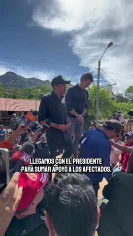 Llegamos con el presidente para sumar apoyo a los afectados.