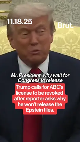When asked by ABC White House Correspondent Mary Bruce why he is waiting for approval from Congress to release the Epstein files, Trump responded by calling the journalist a 