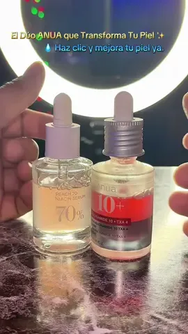 ✨ ANUA Peach 70 Niacin Serum (70%)Un suero ultra–luminoso con extracto de durazno y un 70% de niacinamida que ayuda a unificar el tono, reducir manchas y mejorar la textura de la piel. Ideal si buscas un glow natural, hidratación y una piel más pareja desde la primera semana.✨ ANUA 10+ Niacinamide Serum (10%)Un poderoso concentrado con 10% de niacinamida y zinc que ayuda a controlar el exceso de grasa, disminuir la apariencia de poros y combatir brotes. Perfecto para piel mixta o grasa que quiere verse matte, limpia y sin imperfecciones.⸻💖 Por qué usar este combo✔ Mejora manchas y opacidad✔ Reduce poros y controla el sebo✔ Da un brillo saludable sin irritar✔ Fórmulas ligeras y rápidas de absorber #ANUA #Niacinamida #SkincareRoutine #PielBonita #tiktokshopblackfriday #Anua10Plus #anuaskincarebundle #anuariceskincare #antiagingbundle #esteelauderfuturistskintintserum #anuaretinolcaffeineeyecream #serumfacialvitaminac #brighteningserums #juviasplacebronzingduo #diyhyaluronicacidserum #brighteninglotionlaunch 