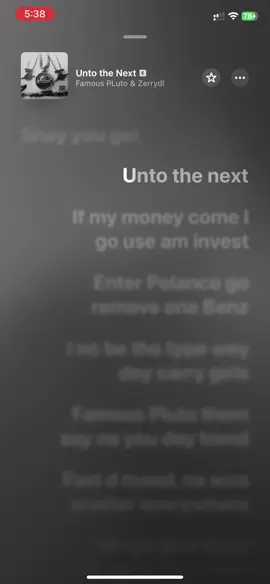 Unto The Next (lyrics) 🎶 - Famous Pluto ft Zerry DL❤️🎶  #untothenext #famouspluto #lyricalsteeze #lyrics  #zerrydl 