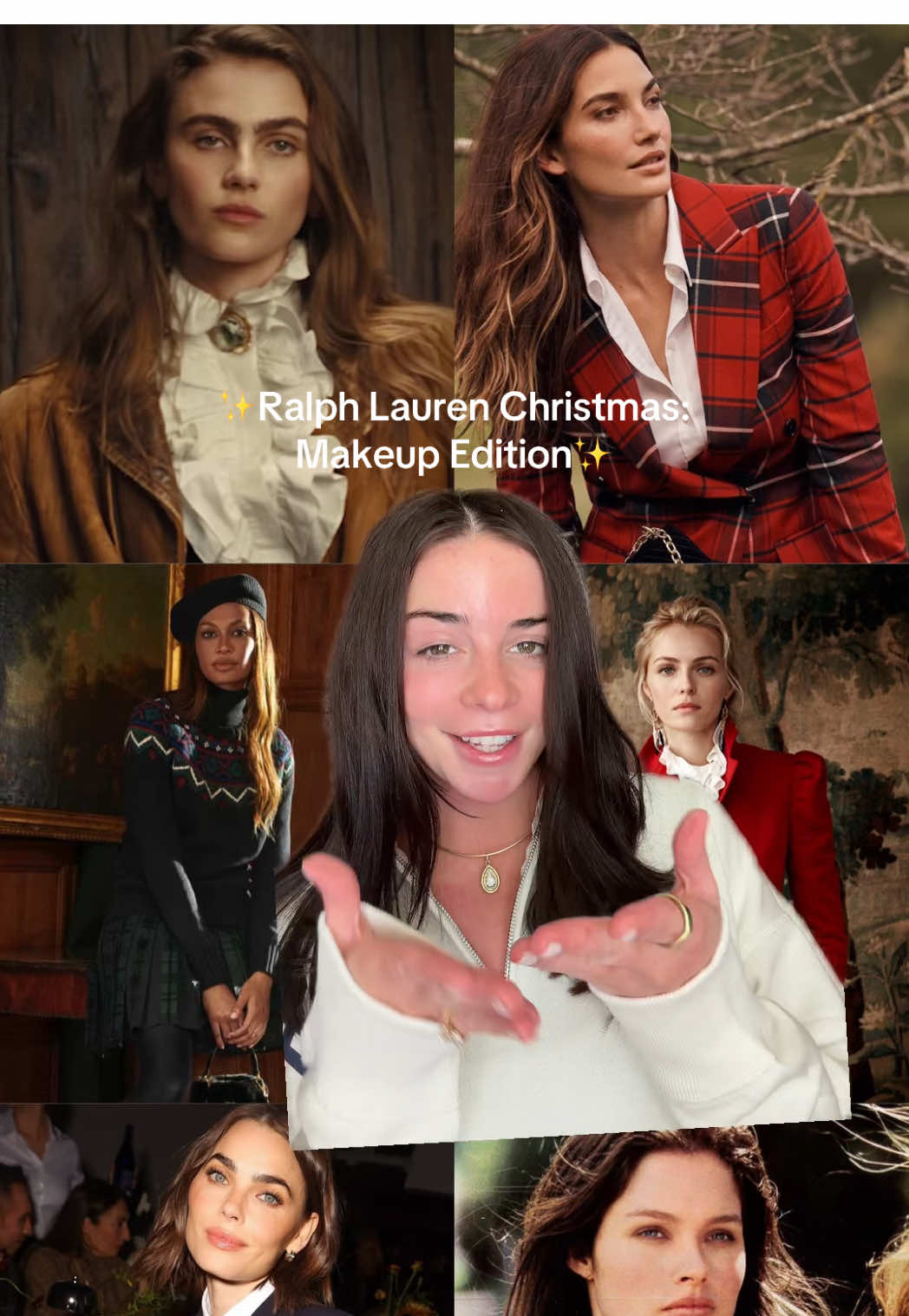 Ralph Lauren Christmas MAKEUP ✨💋🎄 #beauty #makeuptrend #ralphlaurenchristmas #holidaymakeup #holidays #winteraesthetic #grwm #fyp 