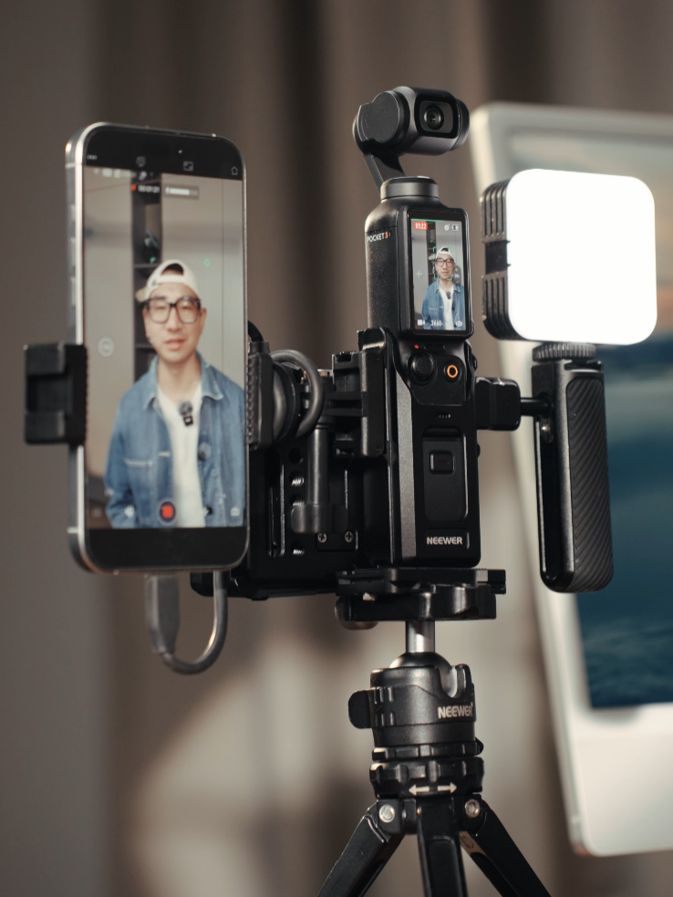 Combine DJI Osmo Pocket 3 and NEEWER gear to reach live stream GOD mode! #NEEWER #LiveStreamHacks #DJIPocket3Magic #photographer #photography #CreatorEssentials  #cameragear #Cinematic #filmmaking #dji