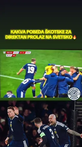 Kakva partija Škotske i Danske za direktan prolaz na Svetsko Prvenstvo Dva gola Škota u produžetku utakmice rešila su meč, i savladali reprezentaciju Danske rezultatom 4:2!🔥 . . #fyp #mctominay #svetskoprvenstvo #fudbal #srbija 